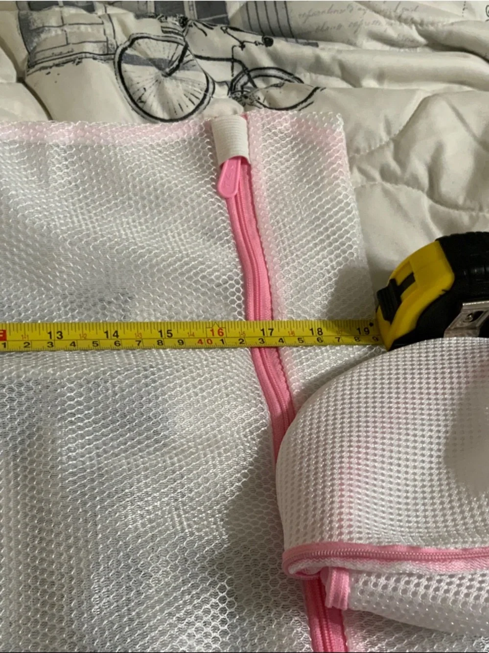 Mesh Garment Bag with Pink Trim - Gentle Clothing Protector